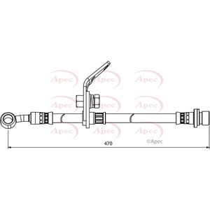 Apec Brake Hose Front Left HOS3979
