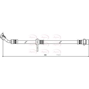 Apec Brake Hose Rear Left HOS3983