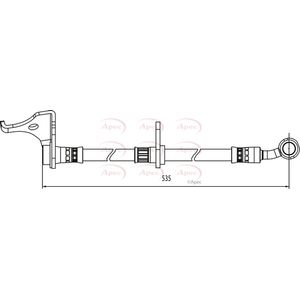 Apec Brake Hose Front Left HOS3986