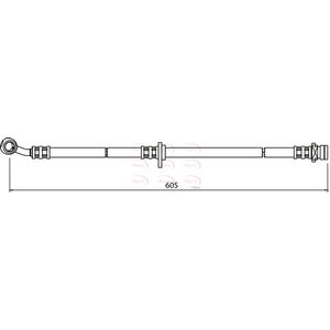 Apec Brake Hose Front Left HOS3999
