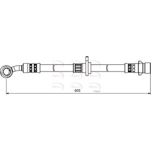 Apec Brake Hose Front Right HOS4000