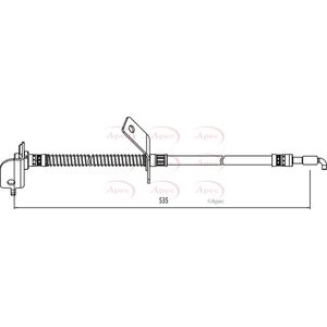 Apec Brake Hose Front Right HOS4007