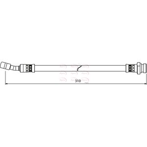 Apec Brake Hose Rear Left HOS4015