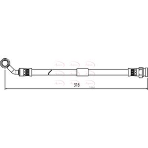 Apec Brake Hose Rear HOS4030