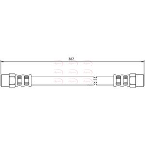 Apec Brake Hose Rear Inner HOS4039
