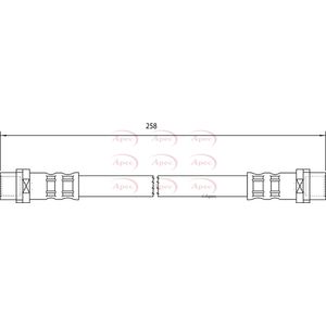 Apec Brake Hose Rear Outer HOS4042