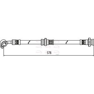 Apec Brake Hose Front Left HOS4050