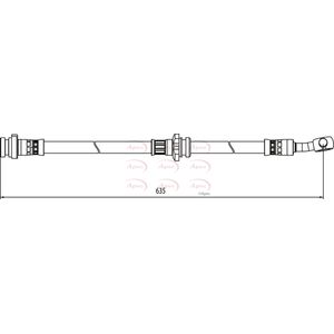 Apec Brake Hose Front Left HOS4056
