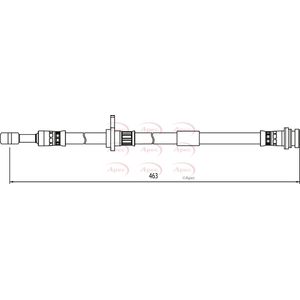 Apec Brake Hose Front Left HOS4067