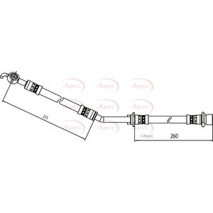 Apec Brake Hose Front Left HOS4076