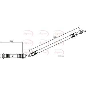 Apec Brake Hose Front Left HOS4077