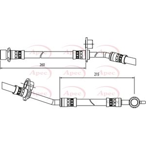 Apec Brake Hose Front Right HOS4078