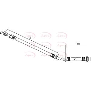 Apec Brake Hose Front Right HOS4079