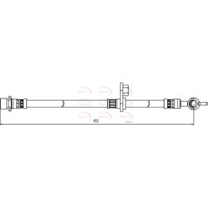 Apec Brake Hose Rear HOS4083