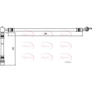 Apec Brake Hose Rear Left HOS4084