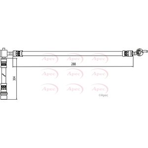 Apec Brake Hose Rear Right HOS4085