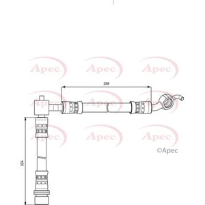 Apec Brake Hose Rear Left HOS4086