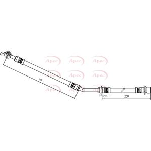 Apec Brake Hose Front Left HOS4088