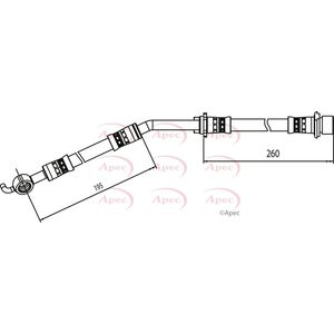Apec Brake Hose Front Right HOS4089