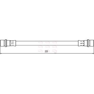 Apec Brake Hose Rear Inner, Left HOS4090