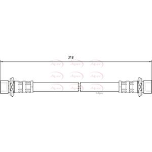 Apec Brake Hose Rear HOS4093