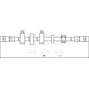 Apec Brake Hose Front Left HOS4099