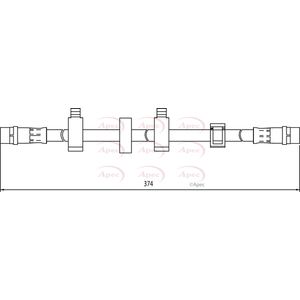 Apec Brake Hose Front Left HOS4103