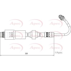 Apec Brake Hose Rear Right HOS4120