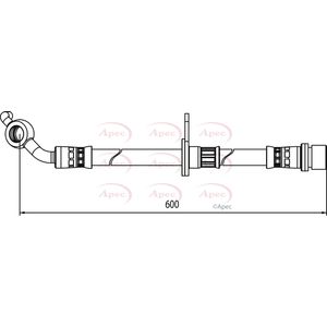 Apec Brake Hose Front Left HOS4122