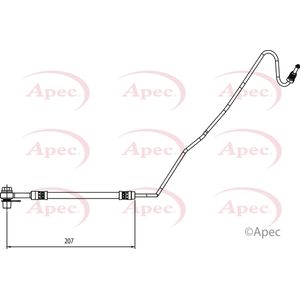 Apec Brake Hose Rear Outer, Right HOS4137