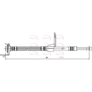 Apec Brake Hose Front Right HOS4139