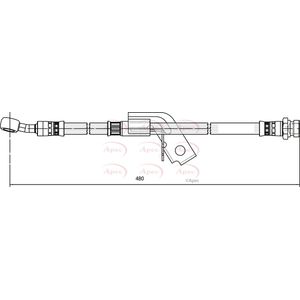 Apec Brake Hose Rear Right HOS4141