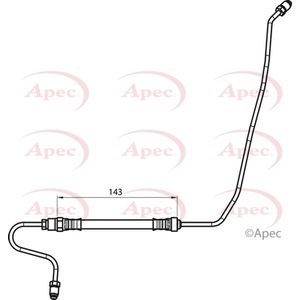 Apec Brake Hose Rear Outer, Left HOS4148