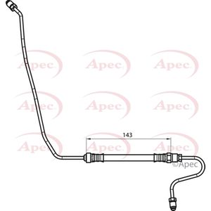 Apec Brake Hose Rear Outer, Right HOS4149