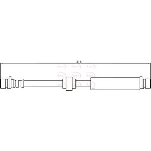 Apec Brake Hose Rear Inner HOS4150