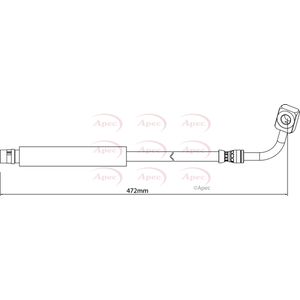 Apec Brake Hose Rear Left HOS4168