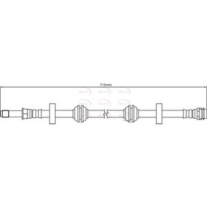 Apec Brake Hose Front HOS4172