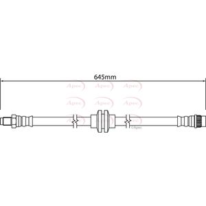 Apec Brake Hose Rear HOS4183