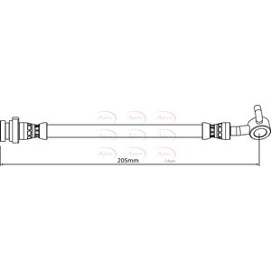 Apec Brake Hose HOS4186