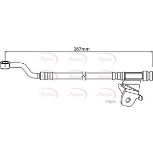 Apec Brake Hose Rear Left HOS4203