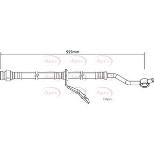 Apec Brake Hose Front Right HOS4259