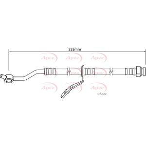 Apec Brake Hose Front Left HOS4260
