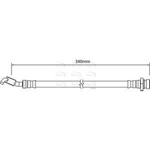 Apec Brake Hose Rear Left HOS4261