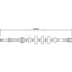 Apec Brake Hose Front HOS4292