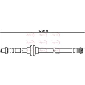 Apec Brake Hose Rear HOS4313