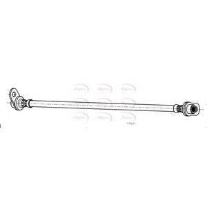 Apec Brake Hose Rear Inner, Right HOS4509