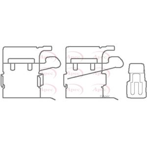 Apec Brake Pad Fitting Kit KIT1136