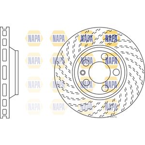 NAPA Brake Disc Single Vented Front Left NBD5019