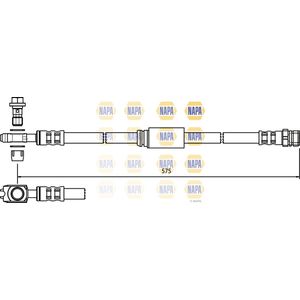 NAPA Brake Hose Front Left or Right NBH1003