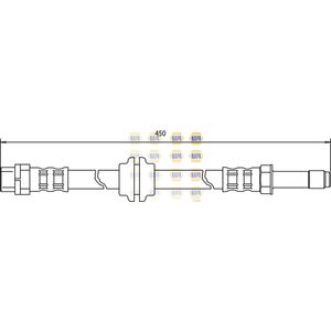 NAPA Brake Hose Front Left or Right NBH1011